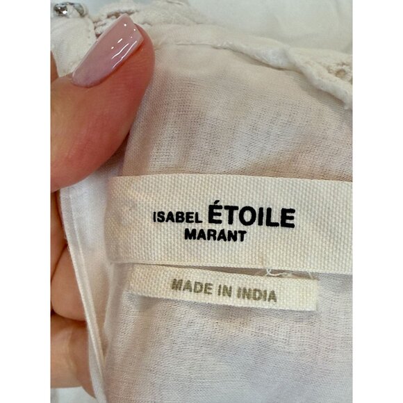 Isabel Marant Etoile Gisele White Lace Mini Dress - Size 8 - Picture 9 of 14
